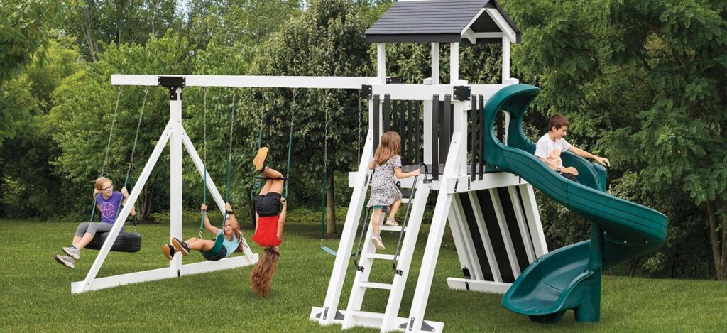 Modern Playground Equipment in Brookhaven, GA designed for safe and enjoyable residential outdoor play
