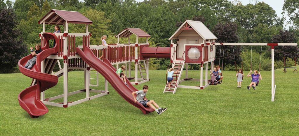 Beautiful Playground Equipment in Sugar Hill, GA installed for safe family fun outdoors